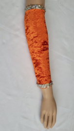 siermouwtjes oranje/zilver