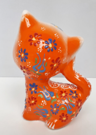 Poezenbeeldje oranje