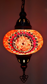 Mozaïek hanglamp Ø 16cm rood-1