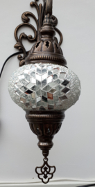 mozaïek wandlamp Ø 16cm wit