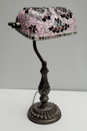 Bankierslamp roze mozaïek