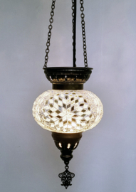 Mozaïek hanglamp wit