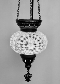 Mozaïek hanglamp wit