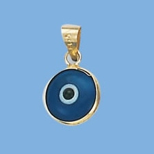 boze oog pendant 7mm goldplated