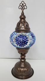 Tafellamp Ø13cm blauw/turquoise/zilver