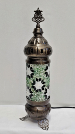 Mozaiek tafellamp cilinder groen