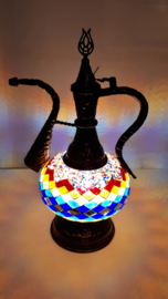 Mozaiek tafellamp "ibrik" multicolor
