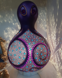 kalebaslamp "octopus paars"