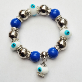 armbandje Boze oog met cubic Zirkonia -gekleurd