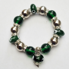 armbandje Boze oog met cubic Zirkonia -gekleurd