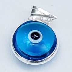 boze oog pendant 10mm zilver 925