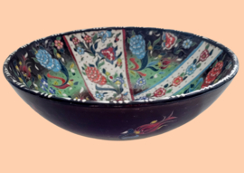 Keramieken schaal 30cm bruin/groen
