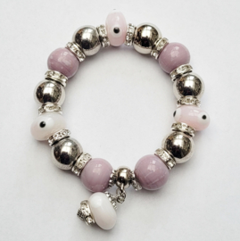 armbandje Boze oog met cubic Zirkonia -gekleurd