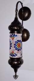 Mozaïeken cilinder wandlamp MC-blauw