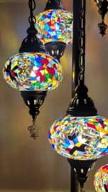 Mozaïek vloerlamp (5 bollen Ø16cm) Multicolor