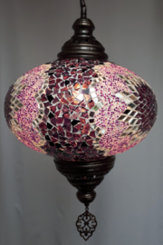 Grote hanglamp mozaïek 35cm paars/lila