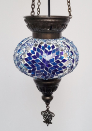 Mozaïek hanglamp blauw