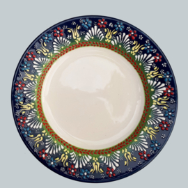 keramiek bord 26cm donkerblauw