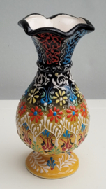 Vaas 20cm zwart/okergeel