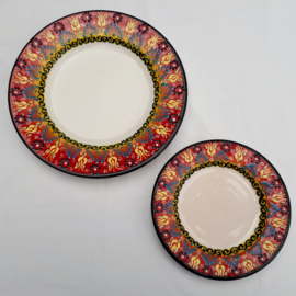 bordenset keramiek 18 en 26cm rood (RGT)