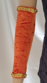 siermouwtjes oranje/goud