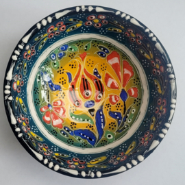 keramieken schaaltjes BBreliëf 12cm donkergroen