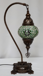 Tafellamp Ø13cm 'zwaan' groen-sterretjes