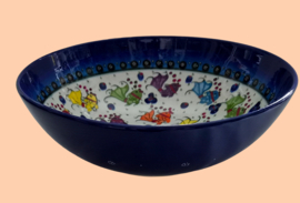 Keramieken schalen 30cm blauw (vissen)