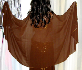 sluiers 212 met pailletten (± 215 x 85 cm)