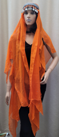 sluier oranje met 9 slierten