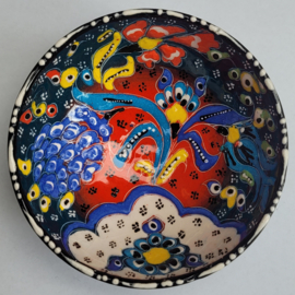 keramieken schaaltjes BBreliëf 12cm donkergroen