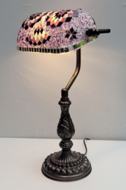 Bankierslamp roze mozaïek