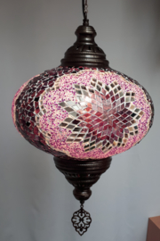Grote hanglamp mozaïek 35cm paars/lila