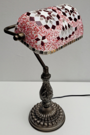 Bankierslamp roze mozaïek