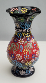 Vaas 20cm rood/zwart