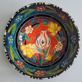keramieken schaaltjes BBreliëf 12cm donkergroen