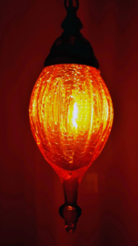Hanglamp geblazen glas oranje