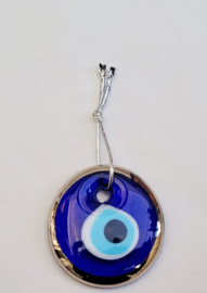 hanger "boze oog" zilver 5,5cm