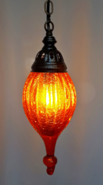 Hanglamp geblazen glas oranje