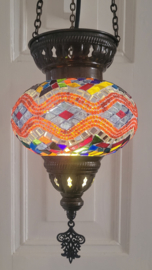 Mozaïek hanglamp rood