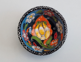 keramieken schaaltjes reliëf 8cm lichtblauw