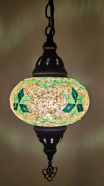 Mozaïek hanglamp 16cm groen 5S