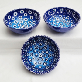 keramieken schaal 16cm 'Turkse oogjes'
