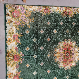 Velours kleed groen 180x220cm