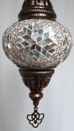 Mozaïek hanglamp 13cm wit 4