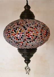 Grote hanglamp mozaïek 35cm multicolor