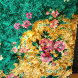 Velours kleed groen 120x120cm