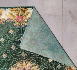 Velours kleed groen 180x220cm