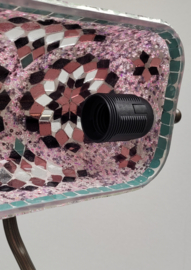 Bankierslamp roze mozaïek