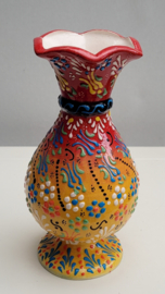 Vaas 20cm rood/okergeel-1